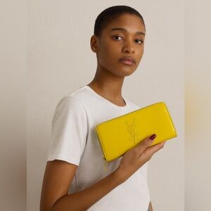 YSL Zip Around Patent Leather Wallet